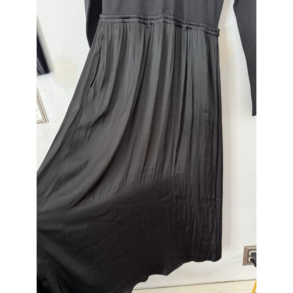 NWT J. Crew Mixed Knit Black Long Sleeve Midi Dress Size Small - Picture 5 of 8
